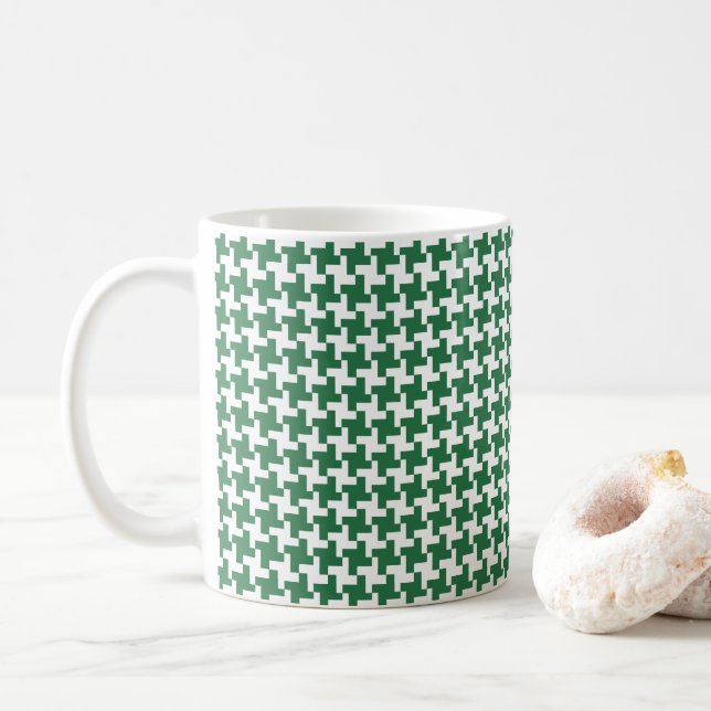 Vintages Hahnentrittmuster Kaffeetasse (Mit Donut)