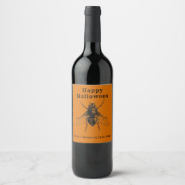 Vintages Halloween Antique Burnt Orange Insekt Weinetikett