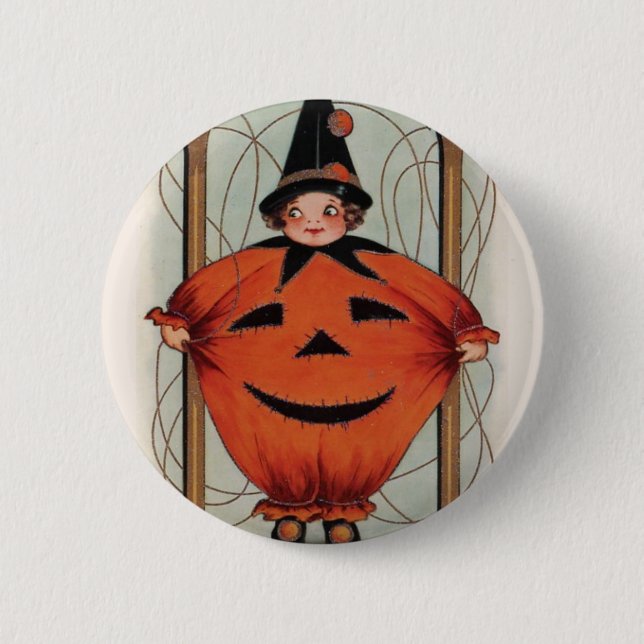 Vintages Halloween Button (Vorderseite)