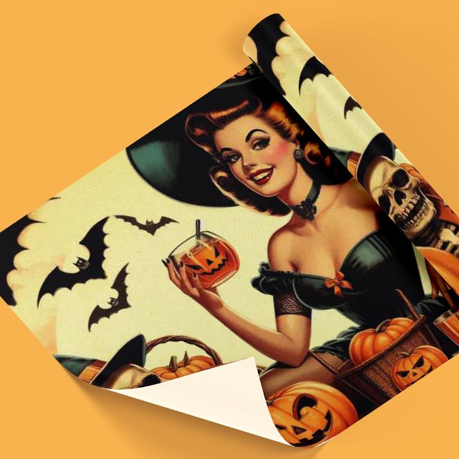 Vintages Halloween-Button Geschenkpapier (Von Creator hochgeladen)