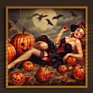 Vintages Halloween-Button Poster