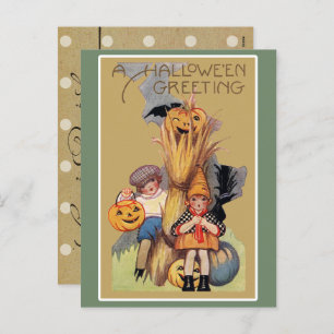 Vintages Halloween-Creepy Feiertagspostkarte