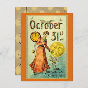 Vintages Halloween-Creepy Feiertagspostkarte