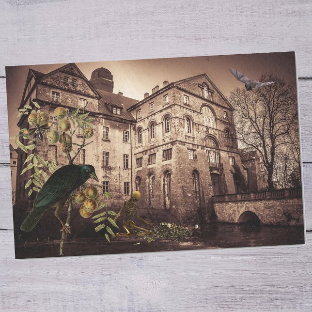 Vintages Halloween-Dekoupage Spuk House Seidenpapier (Von Creator hochgeladen)