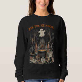 Vintages Halloween-Design - Geist, Kürbis Sweatshirt