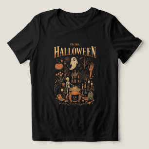 Vintages Halloween-Design - Geist, Kürbis Tri-Blend Shirt