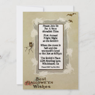 Vintages Halloween Einladung
