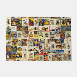 Vintages Halloween Ephemera Fußmatte