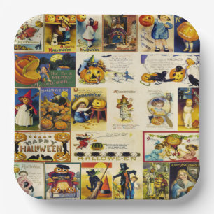 Vintages Halloween Ephemera Pappteller