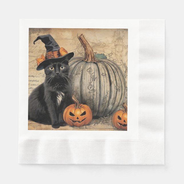 Vintages Halloween Ephemera Serviette (Vorderseite)