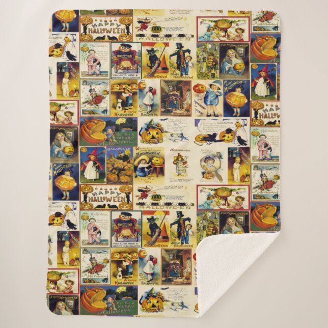 Vintages Halloween Ephemera Sherpadecke (Vorderseite)