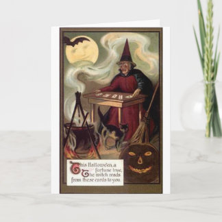 Vintages Halloween-Fortuner Karte