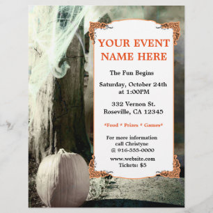 Vintages Halloween Foto Elegantes Party Event Flye Flyer