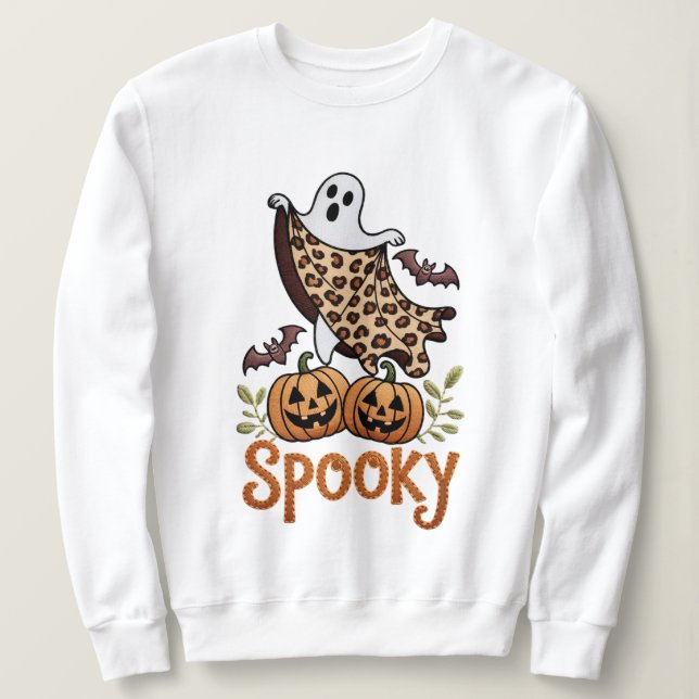 Vintages Halloween-Ghost-Maschinendesign Sweatshirt (Design vorne)