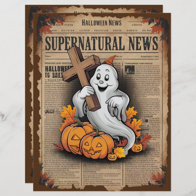 Vintages Halloween Ghost Scrapbook (Vorne/Hinten)