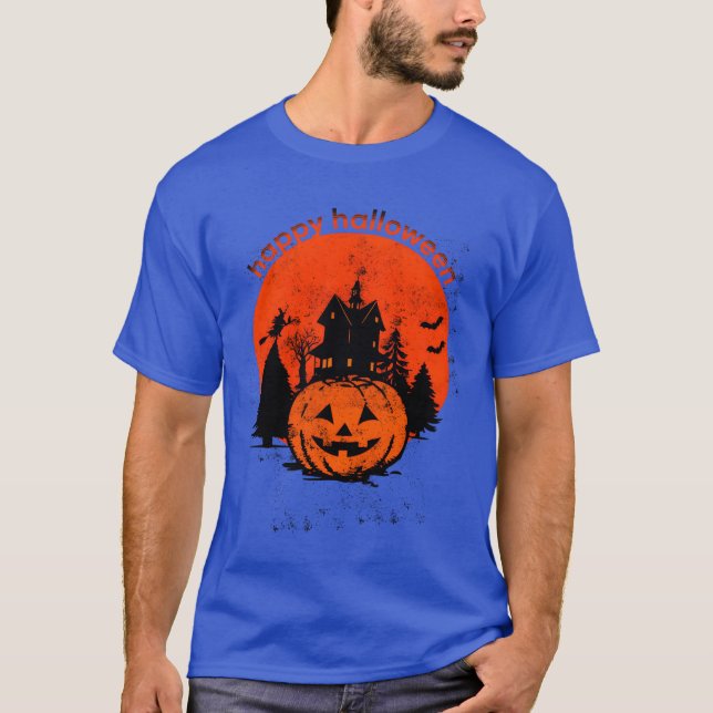 Vintages Halloween Happy Halloween T-Shirt (Vorderseite)