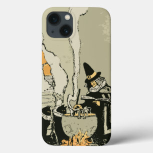Vintages Halloween, Hexe mit Cauldron und Katzen Case-Mate iPhone Hülle