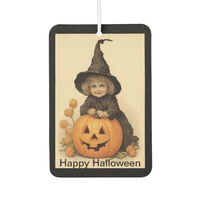 Vintages Halloween-Hexenluftfreshener Autolufterfrischer (Vorderseite)