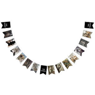 Vintages Halloween Illustrationsbanner Wimpelkette