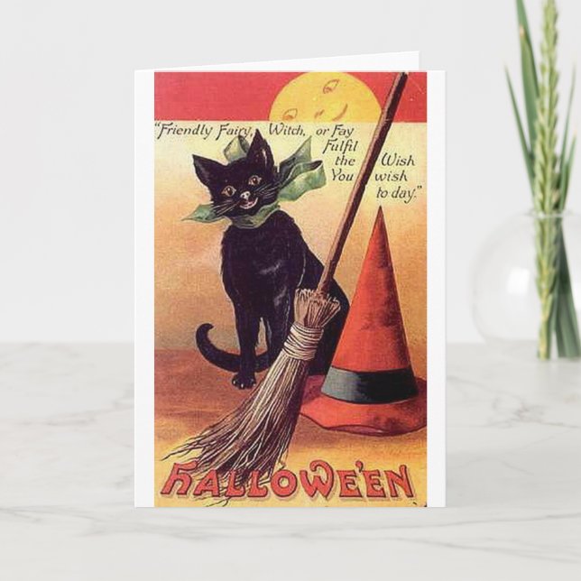 Vintages Halloween Karte (Vorderseite)