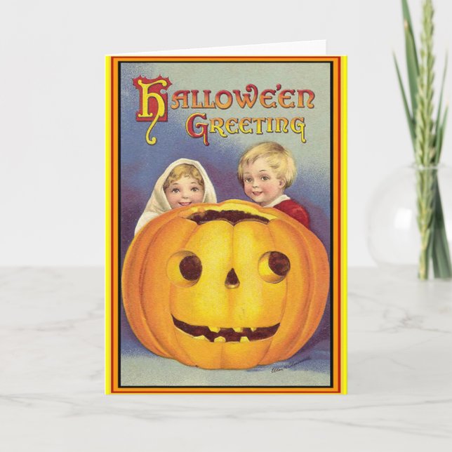Vintages Halloween Karte (Vorderseite)