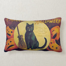 Vintages Halloween-Katzenwirbel Lendenkissen
