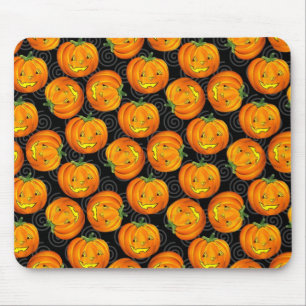 Vintages Halloween-Kürbis-Muster Mousepad