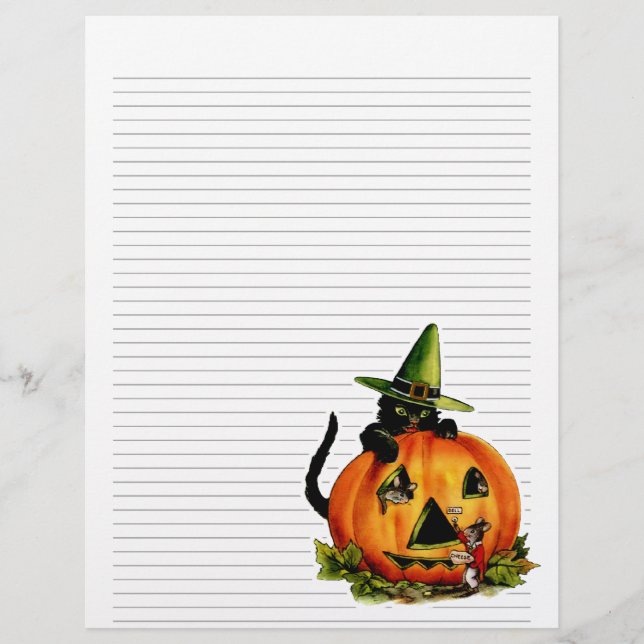 Vintages Halloween-Letterhead-Geschirr (Vorderseite)