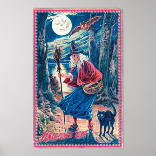 Vintages Halloween-Matte-Poster Poster (Vorne)