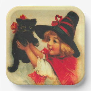 Vintages Halloween Pappteller