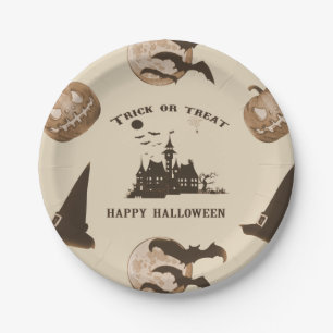 Vintages Halloween Pappteller