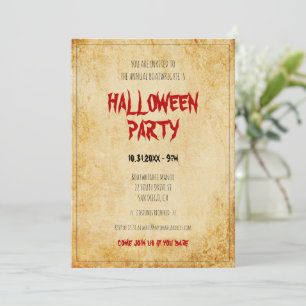 Vintages Halloween-Party Einladung