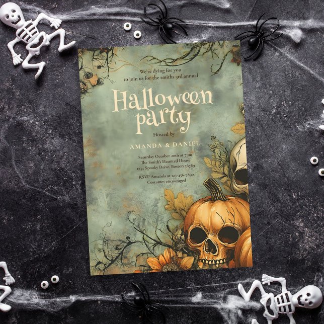 Vintages Halloween-Party Einladung (Von Creator hochgeladen)