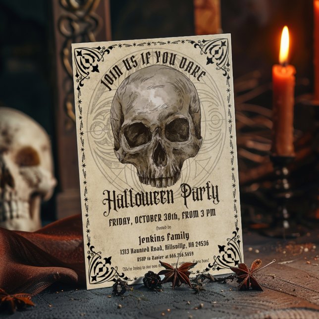 Vintages Halloween-Party Einladung (Von Creator hochgeladen)