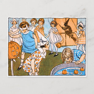 Vintages Halloween-Party für Kinder Feiertagspostkarte