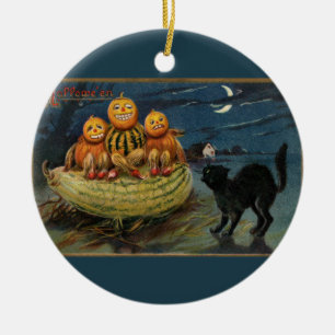 Vintages Halloween-Party Keramikornament