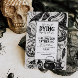 Vintages Halloween-Party Kostüm Party Einladung