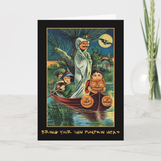 Vintages Halloween-Party mit blutigem Text einlade Einladung (Vorderseite)