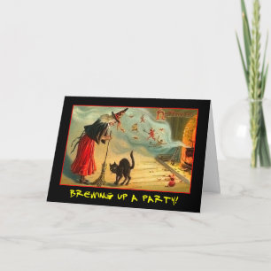 Vintages Halloween-Party mit blutigem Text einlade Einladung