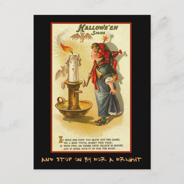 Vintages Halloween-Party mit blutigem Text einlade Einladungspostkarte (Vorderseite)