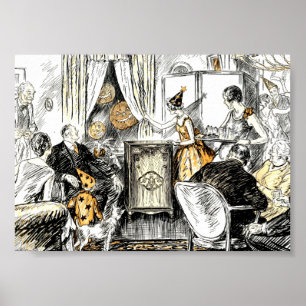 Vintages Halloween-Party Poster