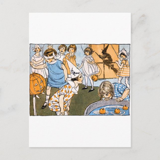 Vintages Halloween-Party Postkarte (Vorderseite)