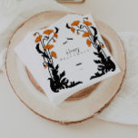 Vintages Halloween-Party Serviette<br><div class="desc">Frohe Halloween! Vintage Blumenrahmen und Grünrahmen,  Halloween-Party Papier Napkins.</div>