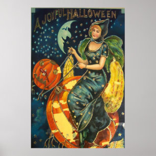 Vintages Halloween-Poster Poster