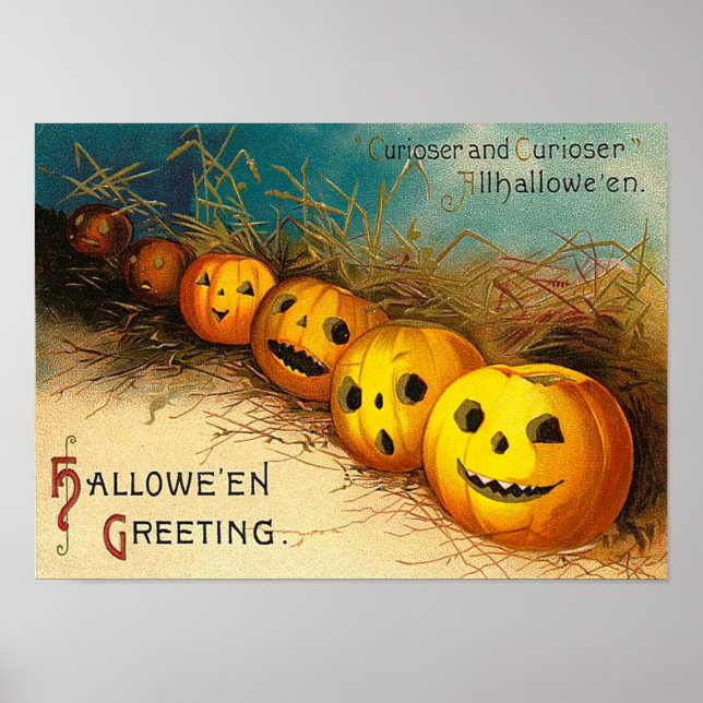Vintages Halloween-Poster Poster (Vorne)