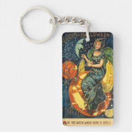 Vintages Halloween-Poster Schlüsselanhänger
