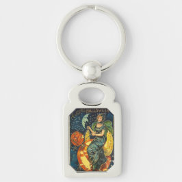 Vintages Halloween-Poster Schlüsselanhänger