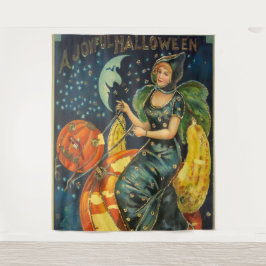 Vintages Halloween-Poster Wandteppich