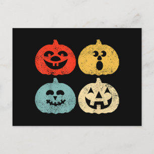 Vintages Halloween Pumpkin Funny Retro-Geschenk Feiertagspostkarte