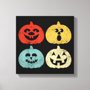 Vintages Halloween Pumpkin Funny Retro-Geschenk Leinwanddruck